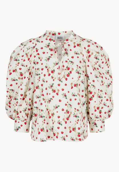 Kremowa bluzka w autorski print ANDRASSA