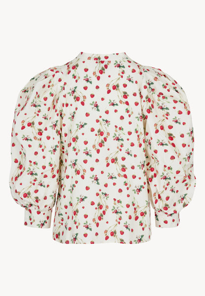 Kremowa bluzka w autorski print ANDRASSA