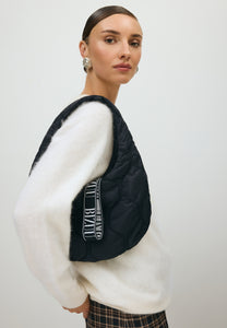 Czarna pikowana torba hobo ARINI