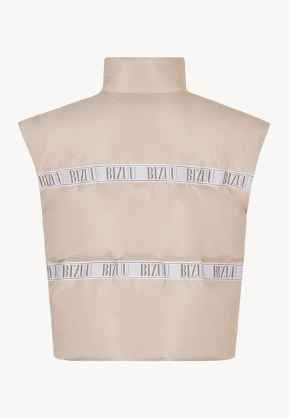 Beżowa kamizelka puchowa z naturalnym wypełnieniem AYASE