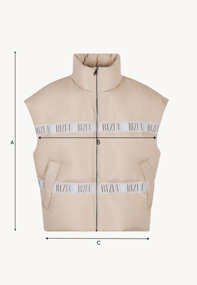 Beżowa kamizelka puchowa z naturalnym wypełnieniem AYASE
