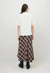 Kremowy t-shirt oversize PARADISO z logo