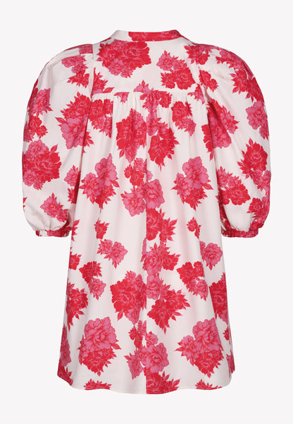 Kremowa mini sukienka z rozkloszowanym dołem AYOTE