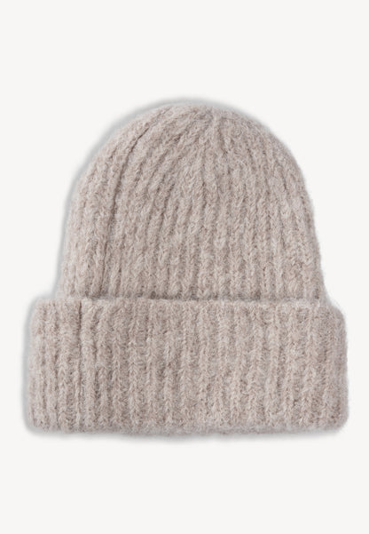 Czapka z wełną BALBI taupe