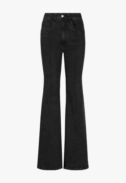 Spodnie jeansowe flare BELINNA czarne