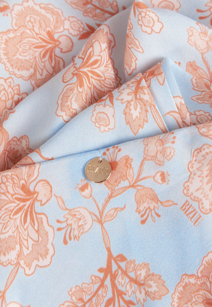 Błękitna spódnica midi z wiskozy BREE