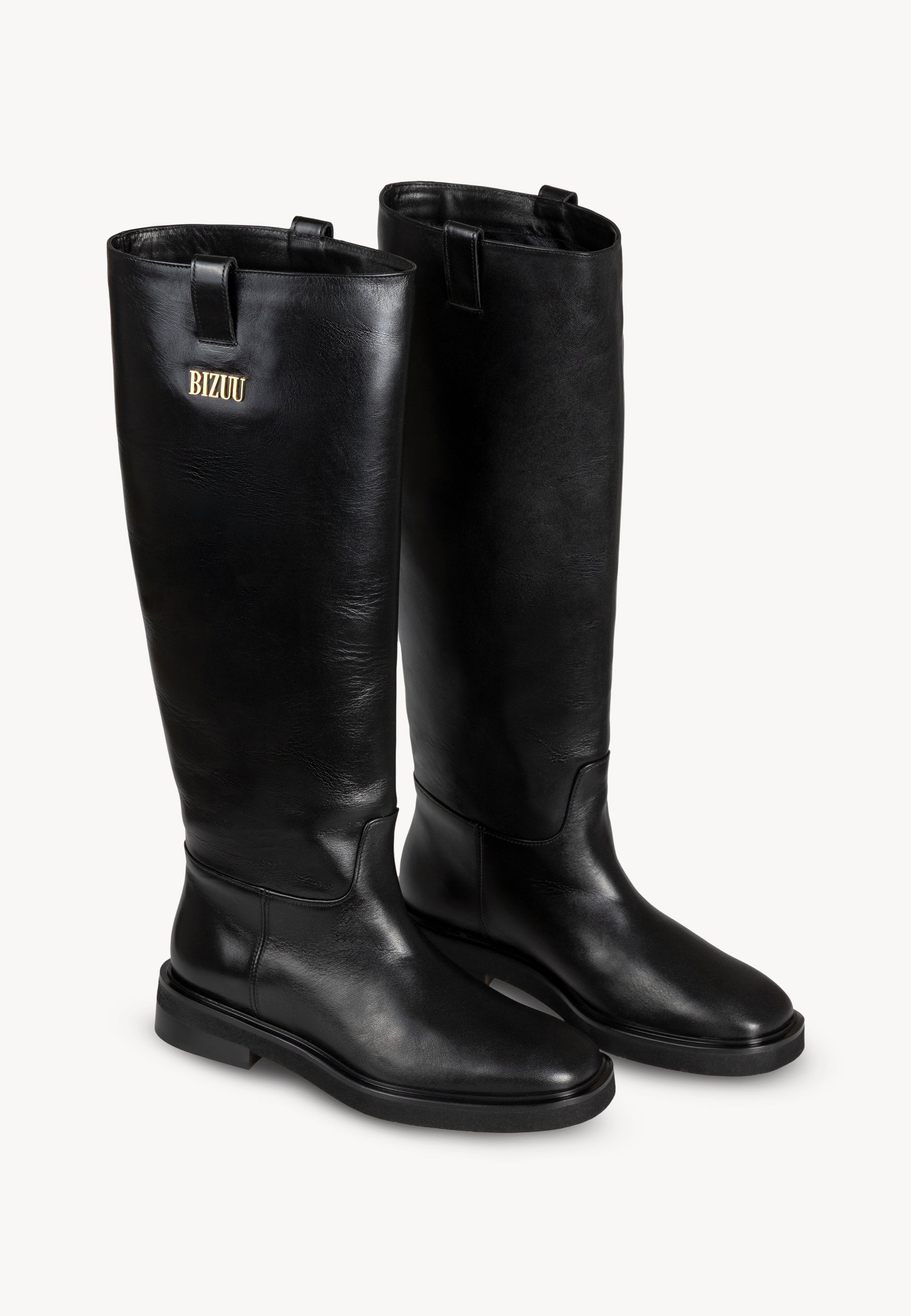 Skórzane buty CALYX w kolorze czarnym.
