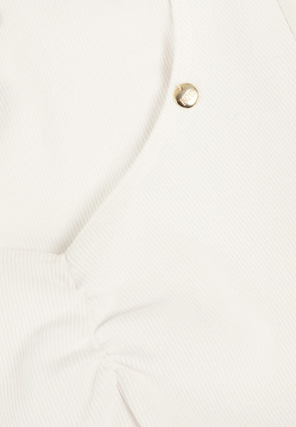 Kremowe body z ozdobnym dekoltem CAPI