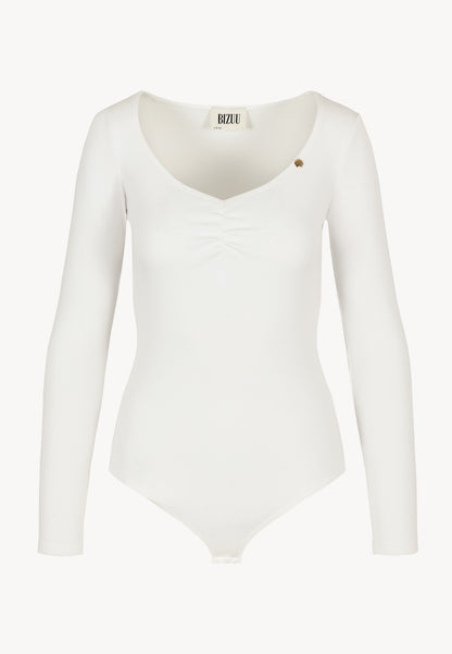 Kremowe body z ozdobnym dekoltem CAPI