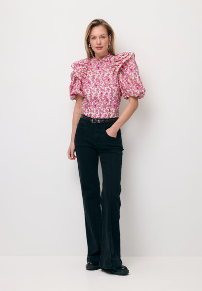 Bawełniana bluzka z autorskim printem CASSANDRA