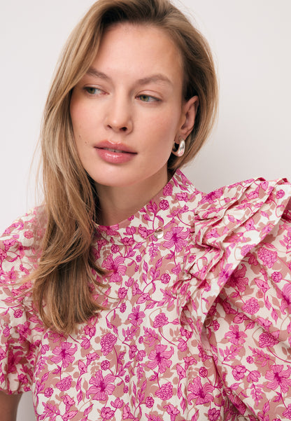 Bawełniana bluzka z autorskim printem CASSANDRA