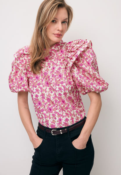 Bawełniana bluzka z autorskim printem CASSANDRA