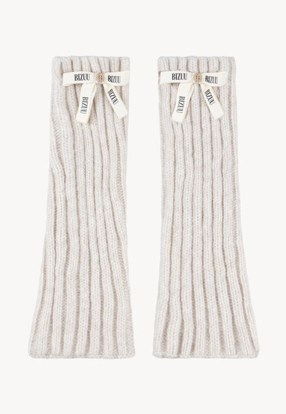 Bezowe getry z wełny merino CHAFI