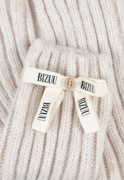 Bezowe getry z wełny merino CHAFI