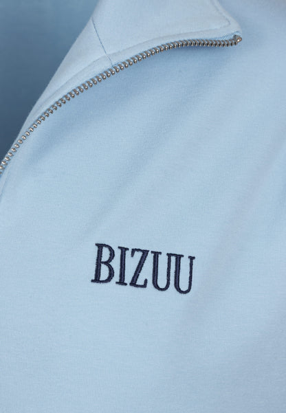 Dresowa bluza z logo i kołnierzem CHAMP błękitna