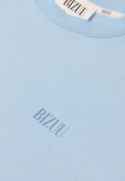 Błękitny T-shirt oversize CLOUD