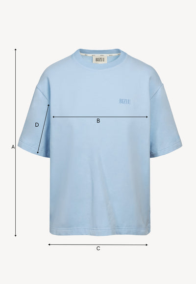 Błękitny T-shirt oversize CLOUD