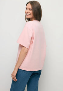 Różowy T-shirt oversize CLOUD
