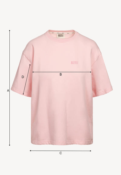 Różowy T-shirt oversize CLOUD