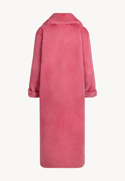 Futrzany płaszcz maxi DOLOMITES różowy