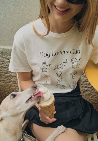 Kremowy T-shirt Dog Lovers Club TISHAG