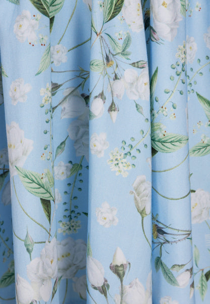 Błękitna sukienka mini z bawełny EVIANNE