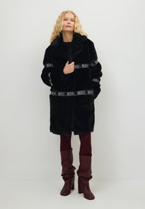 Czarne futro oversize FLORENCE