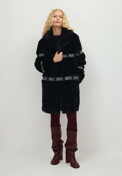 Czarne futro oversize FLORENCE