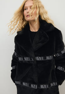 Czarne futro oversize FLORENCE