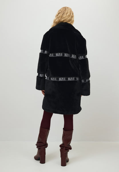 Czarne futro oversize FLORENCE