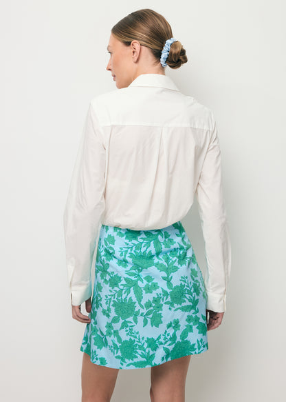 Niebieska mini spódniczka w kwiaty LANNIL