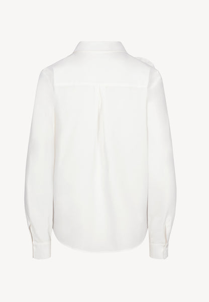 Biała koszula z ozdobnymi kwiatami FLOWYA