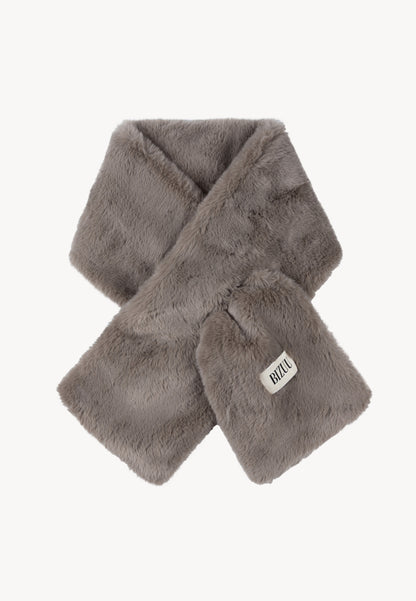 Szalik z logowaną metką FLUFFY taupe