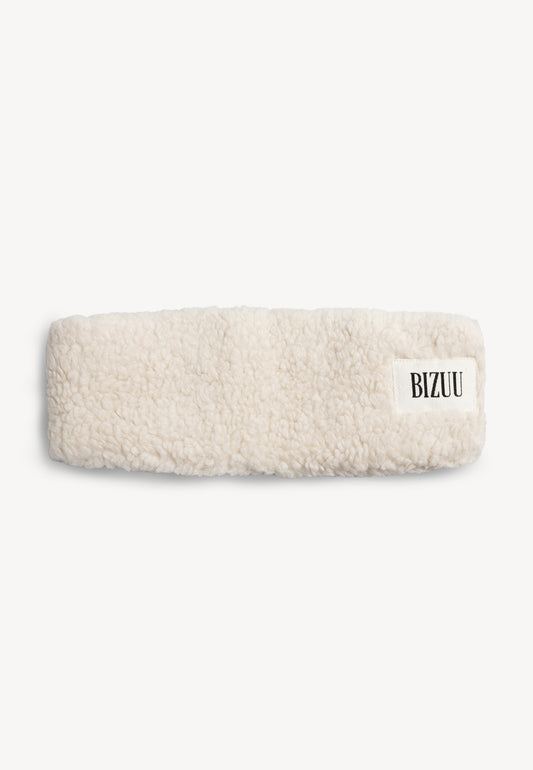Beżowa puszysta opaska FUZZKA