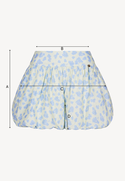 Kremowe bawełniane szorty w autorski print GIRONA