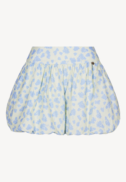 Kremowe bawełniane szorty w autorski print GIRONA