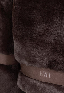 Brązowe futro z kołnierzem GREGORIA