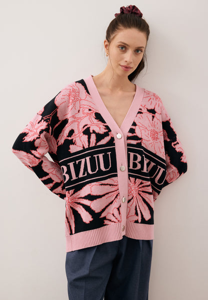 Czarny kardigan z autorskim printem HYLES