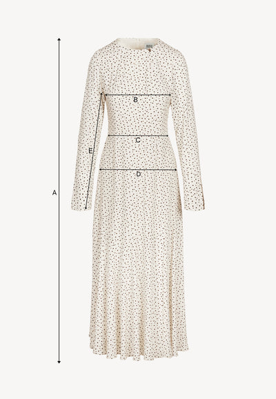 Kremowa midi sukienka z wiskozy IVYNI