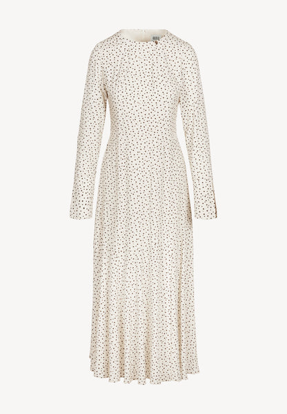 Kremowa midi sukienka z wiskozy IVYNI