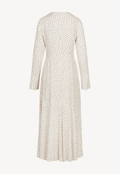 Kremowa midi sukienka z wiskozy IVYNI