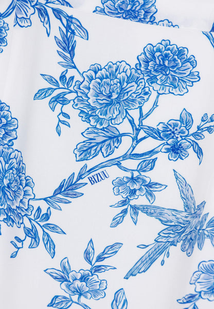 Niebieska midi sukienka z wiskozy IVYNI