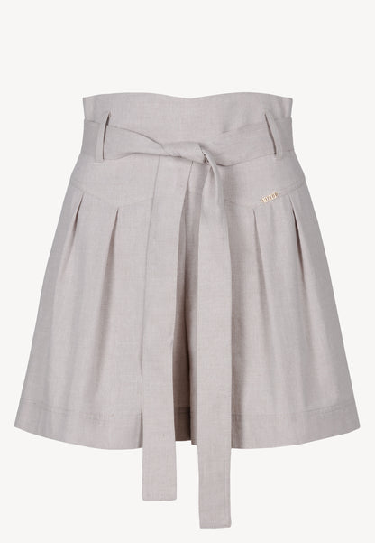 Beżowe szerokie spodenki z wysokim stanem KANDYS