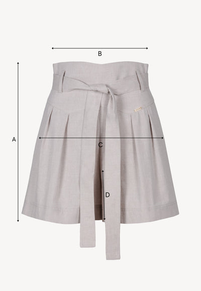 Beżowe szerokie spodenki z wysokim stanem KANDYS