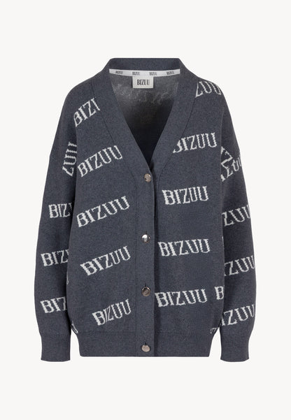 Szary kardigan oversize zapinany na guziki KYLE