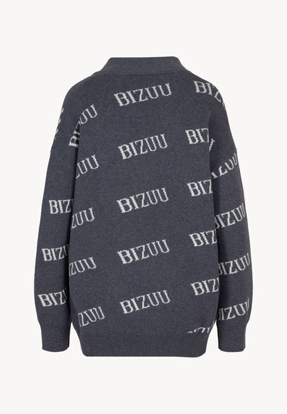 Szary kardigan oversize zapinany na guziki KYLE