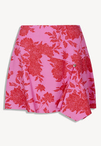 Różowa mini spódniczka LANNIL w kwiatowy print