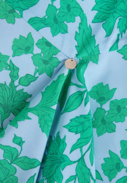 Niebieska mini spódniczka w kwiaty LANNIL