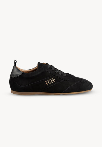 Zamszowe sneakersy damskie LEOLA czarne