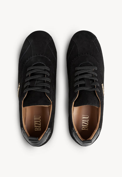 Zamszowe sneakersy damskie LEOLA czarne